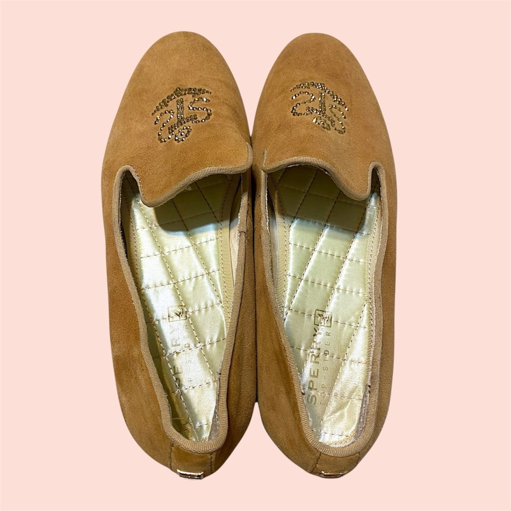 Sperry Pennington Rhinestone Suede Loafers - Picture 3 of 9